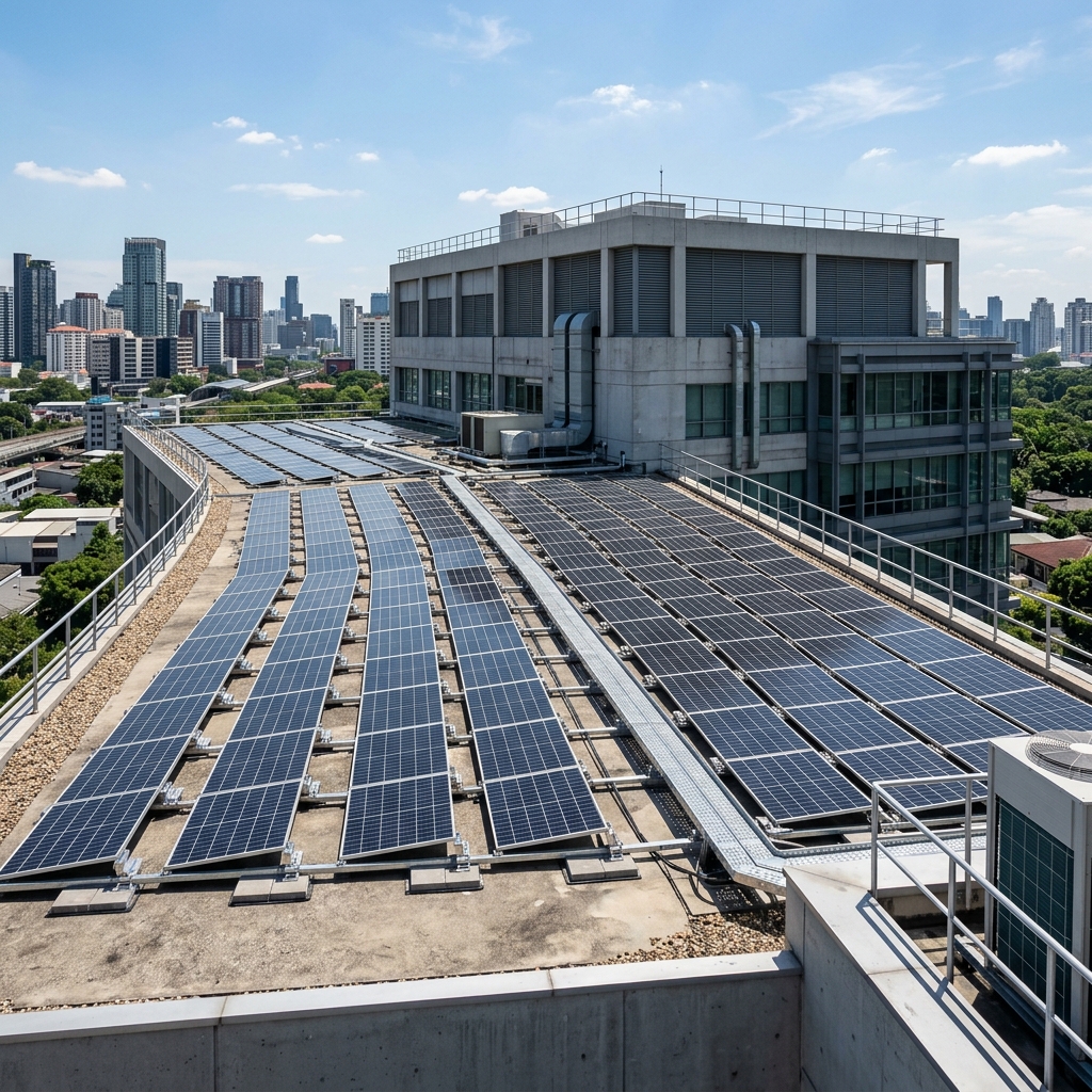 Commercial Solar Installation Grid